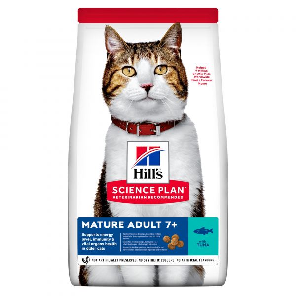 Hill's Science Plan Feline Mature Adult 7+ Tuna 10 kg + hračka GRÁTIS