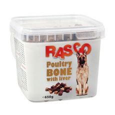 Pamlsky RASCO - kosť hydinová s pečeňou, 650g