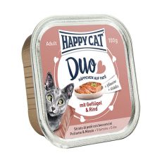 Happy Cat DUO MENU - hydina a hovädzie, 100g