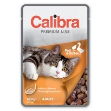 CALIBRA Cat Adult kačacie a kuracie kúsky v omáčke 100 g