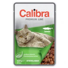 CALIBRA Cat Adult Sterilised kúsky s lososom v omáčke 100 g