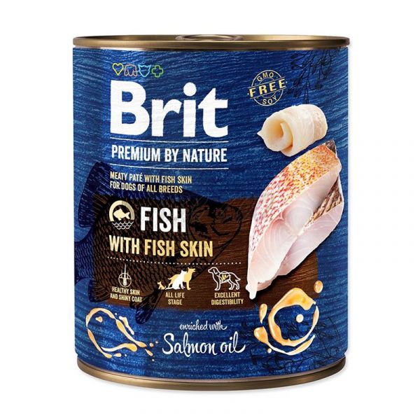 Konzerva Brit premium by Nature Fish & Fish Skin 800 g