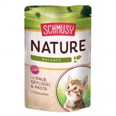 Schmusy Nature Kitten kapsička teľacie a hydina 100 g