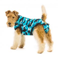 Pooperačné oblečenie pre psa S+ kamufláž modrá