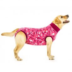 Pooperačné oblečenie pre psa M kamufláž ružová