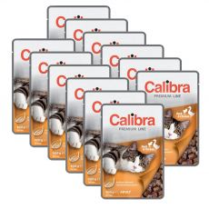 CALIBRA Cat Adult kačacie a kuracie kúsky v omáčke 12 x 100 g