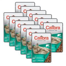 CALIBRA Cat Adult Sterilised kúsky s pečeňou v omáčke 12 x 100 g