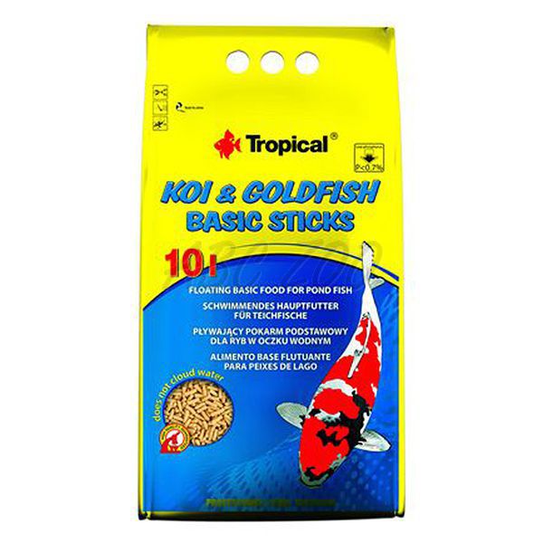 TROPICAL Koi goldfish basic sticks 10L