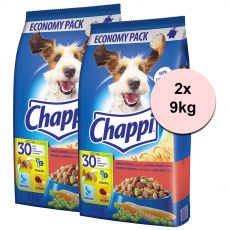 Chappi s hovädzím, hydinovým a zeleninou 2 x 9kg