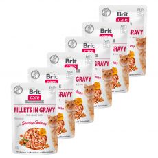 Brit Care Cat Fillets in Gravy Savory Salmon 6 x 85 g