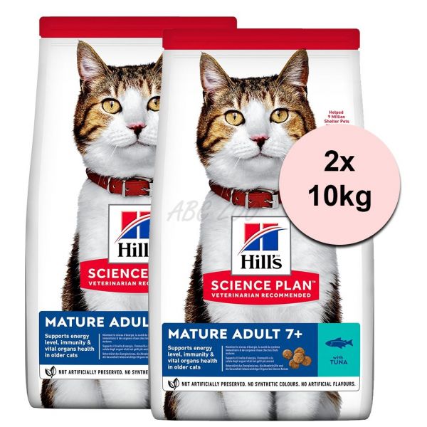 Hill's Science Plan Feline Mature Adult 7+ Tuna 2 x 10kg