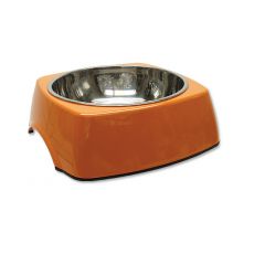 Miska pre psa DOG FANTASY, hranatá - 1,40L, oranžová