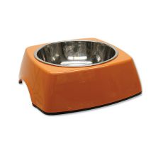 Miska pre psa DOG FANTASY, hranatá - 0,70L, oranžová
