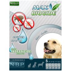 MAX BIOCIDE Antiparazitné kvapky pre psy, 5 ks